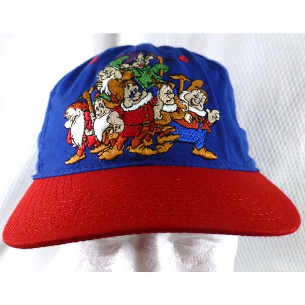 VTG Disney Store MINER LEAGUE Seven Dwarfs Dwarves Snapback Cap Hat 1990's
